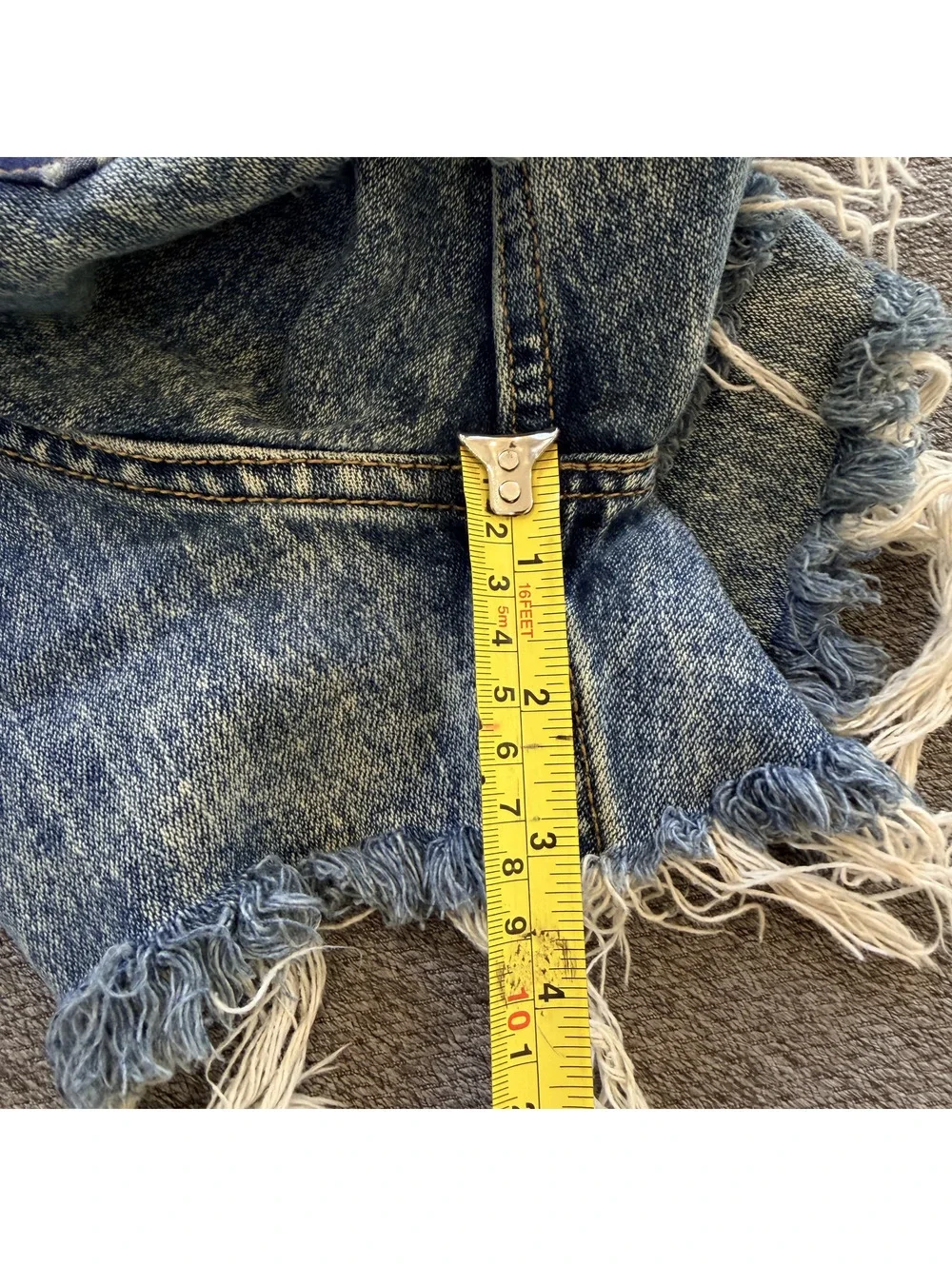 Levis 569 Reworked Cutoff Shorts W28 USA Flag Distressed Acid Wash Y2K
